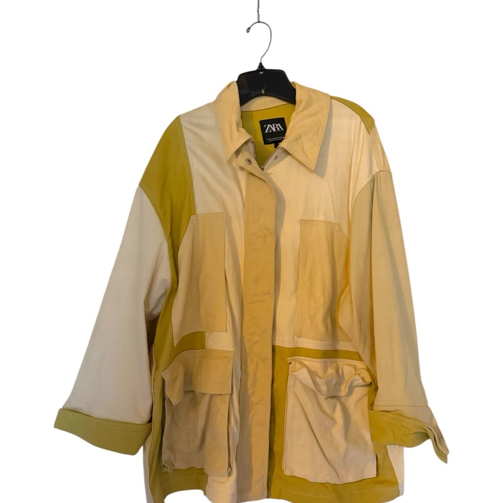 Zara Gabardine Patchwork Jacket